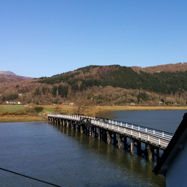 "Penmaenpool Toll Bridge" stock image