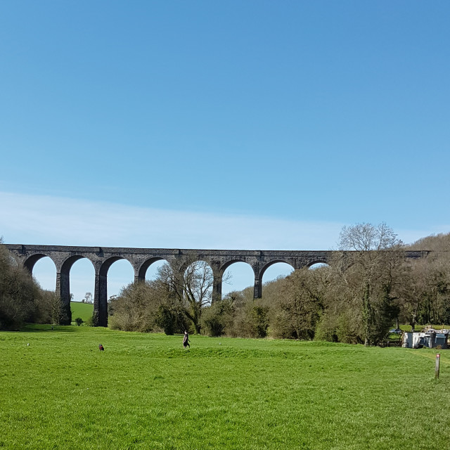 "Porthkerry Viaduct" stock image