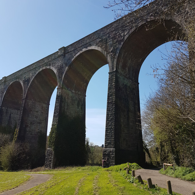 "Porthkerry Viaduct" stock image