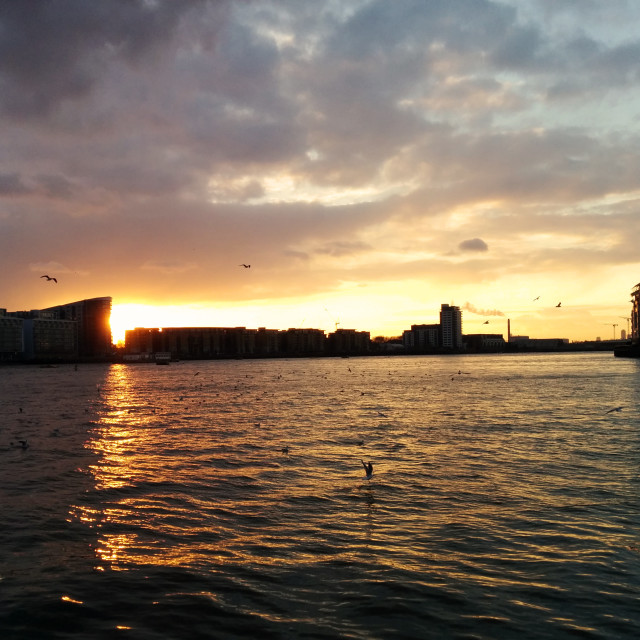 "Thames Sunset" stock image