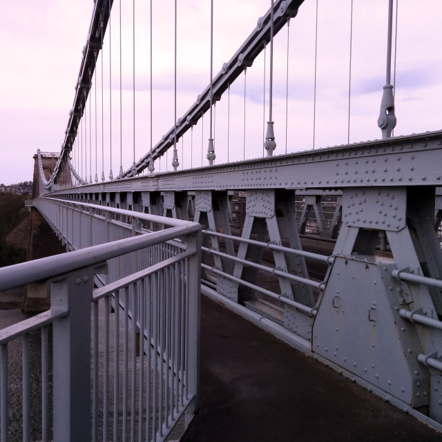 "Menai Suspension Bridge" stock image