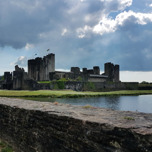 "Caerphilly Castle" by Steve Harrison - $6.32 "Caerphilly Castle" stock image