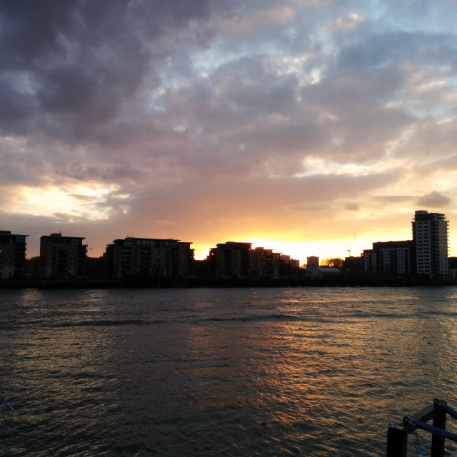 "Thames Sunset" stock image