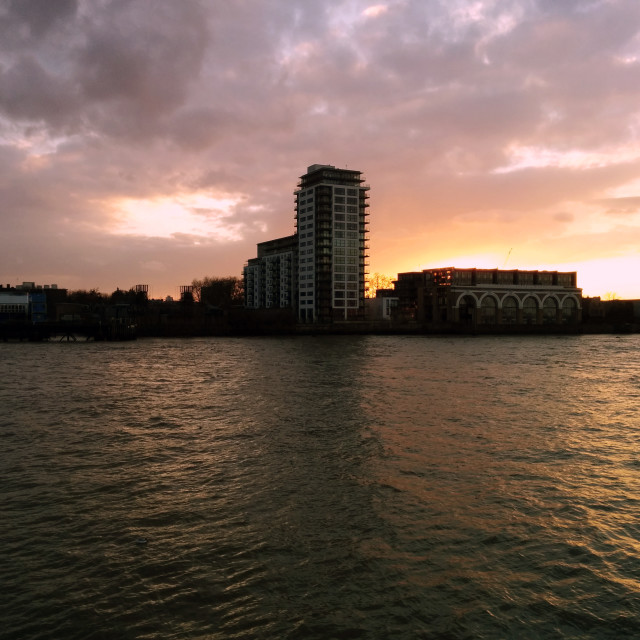 "Thames Sunset" stock image