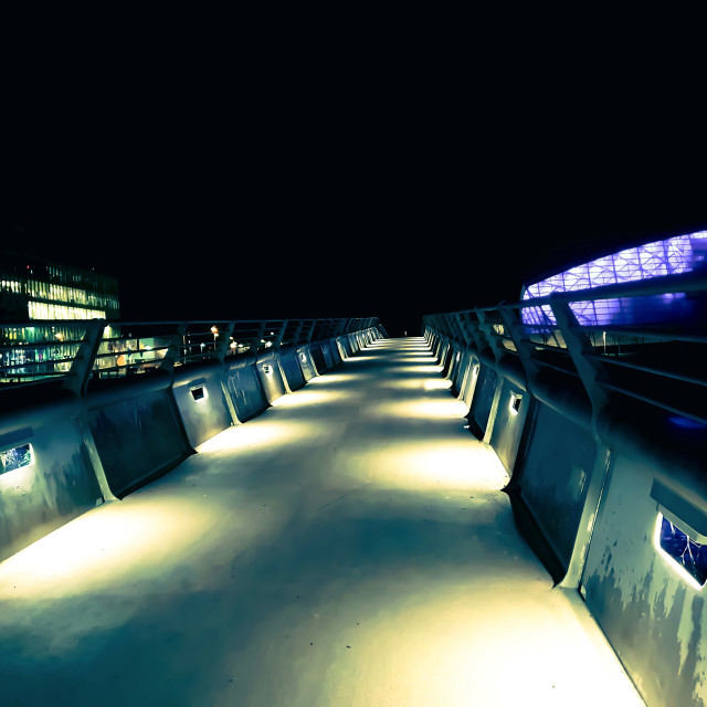 "A Walking Bridge On River Clyde" stock image