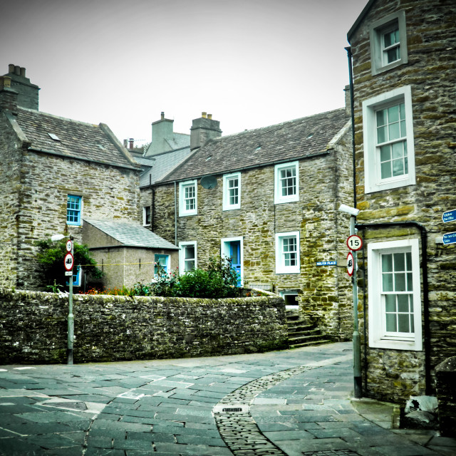 "Street in Stromness, Orkney Islands." stock image