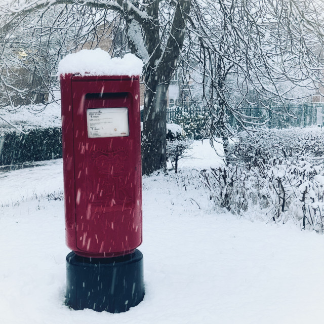 "snowy letterbox" stock image