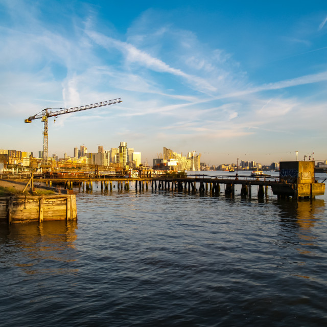 "The River Thames at Greenwich." stock image