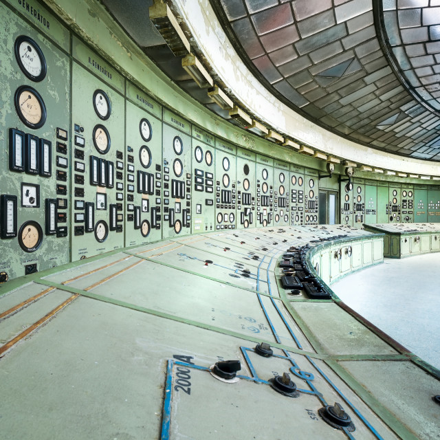 "Kelenfold Abandoned Control Room" by Roman Robroek - £24.95 "Kelenfold Abandoned Control Room" stock image