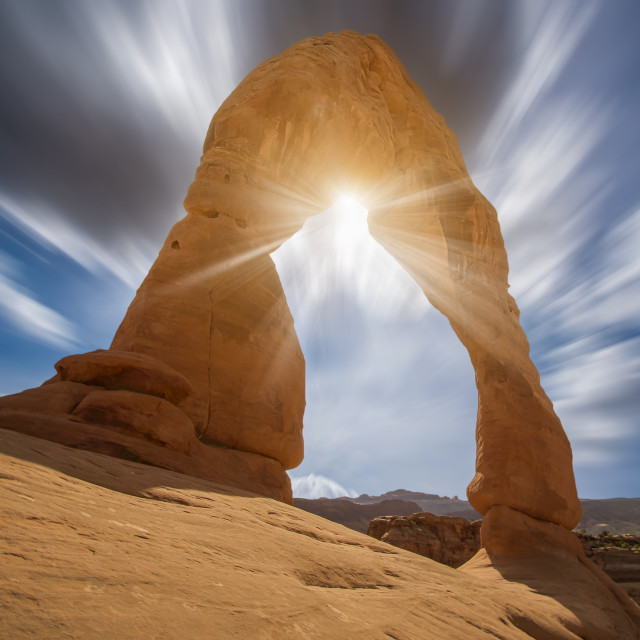 "Delicate Arch Sunflair - Digital Download, Print Your Own, PC Wallpaper" stock image