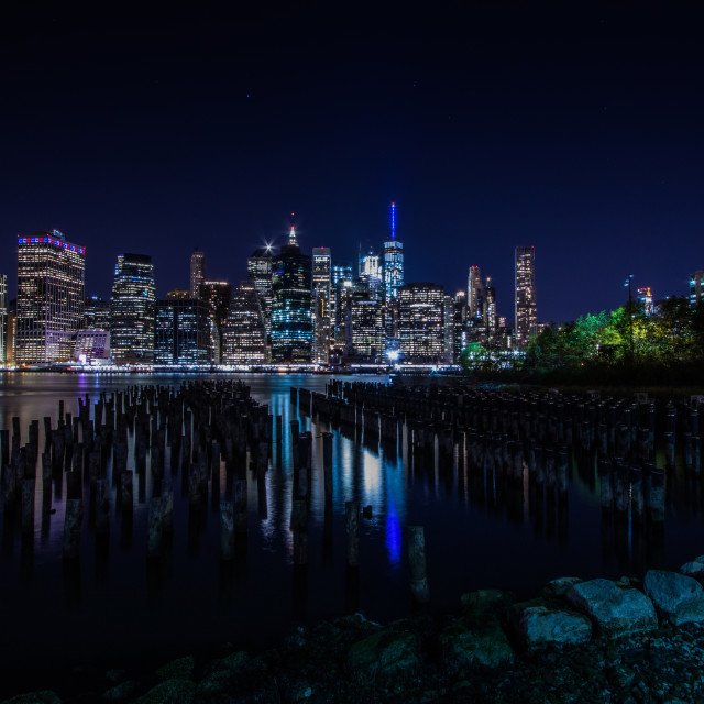 "New York At Night 4 - Digital Download, Print Your Own, Digital, PC Wallpaper" stock image