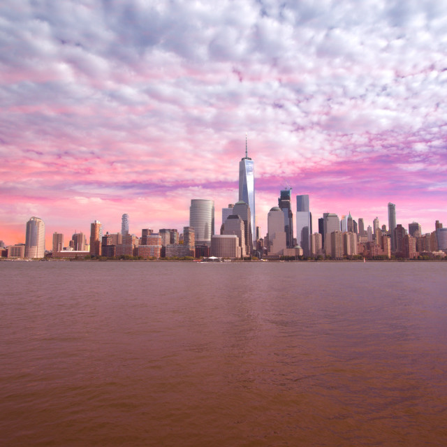 "New York At Sunset" stock image