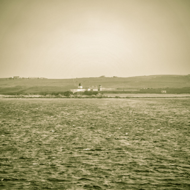 "Hoy Low Lighthouse, Orkney Islands." stock image