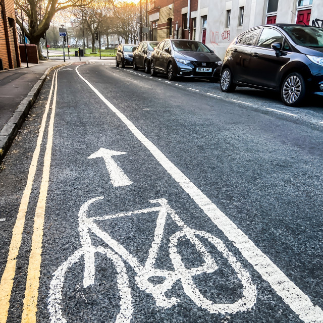 "Cycle lane" stock image