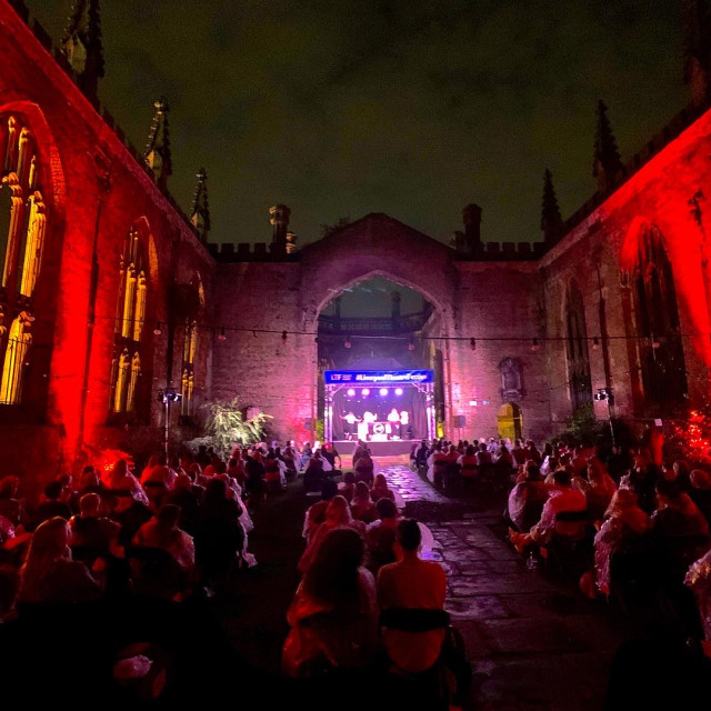 "The Inaugural Liverpool Theatre Festival in St Luke's Church 2020" stock image