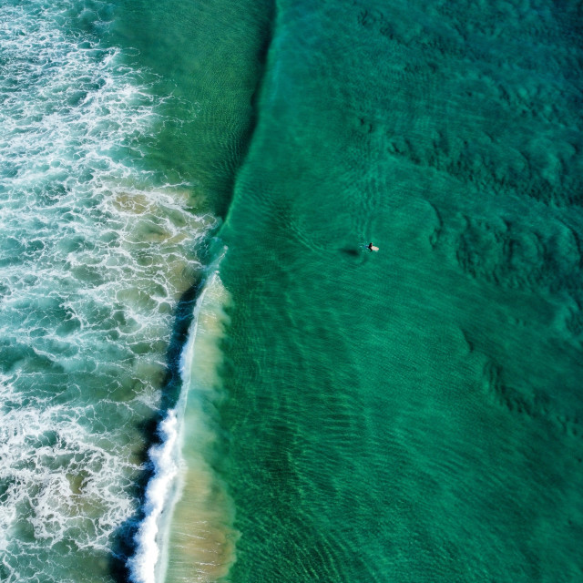 "Lone Surfer" stock image