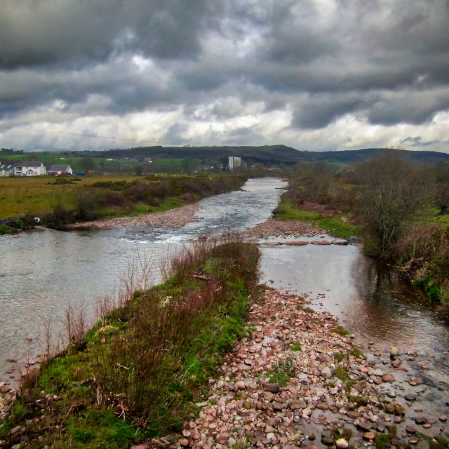 "The River Tywi, Wales." stock image