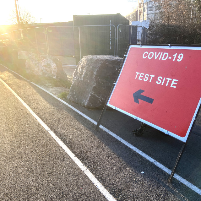 "Covid Test site" stock image