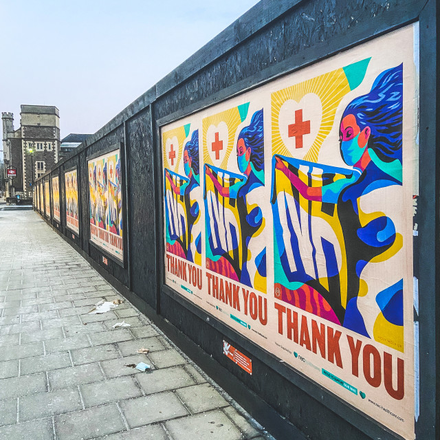 "Thank you NHS" stock image