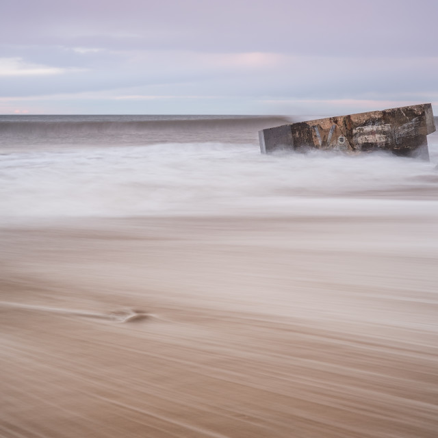 "Pink golden hour at the pillbox" stock image