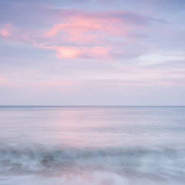 "The North Sea at its metallic best" stock image