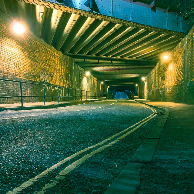 "Under the bridge" stock image