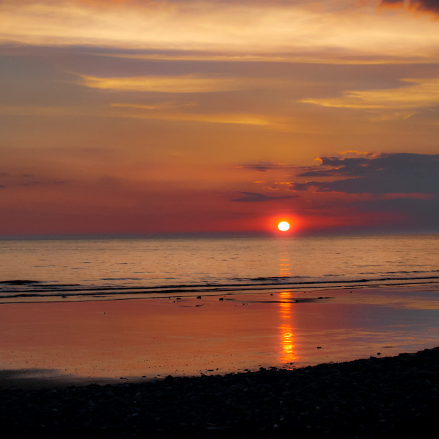 "Beautiful sunset, Wales." stock image