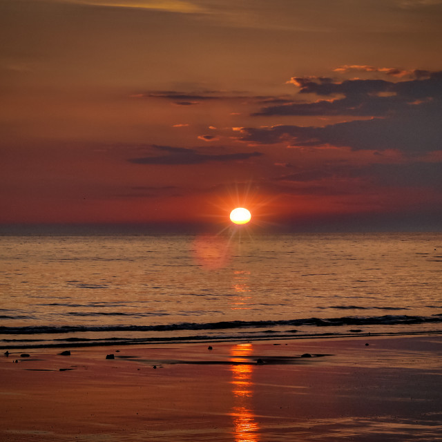 "Sunset, Wales." stock image