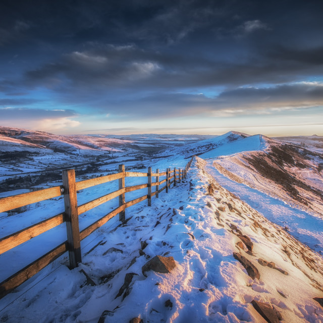 "Winter Sunrise Great Ridge" by Andrew Gray Photography - £20.00 "Winter Sunrise Great Ridge" stock image