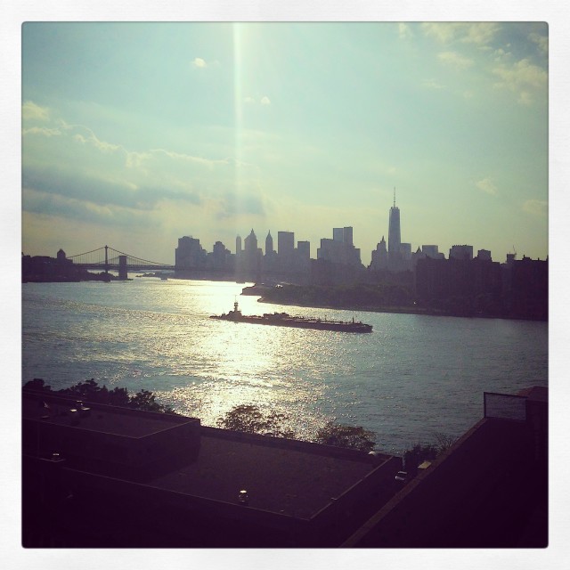 "Overlooking the East River-NYC" stock image