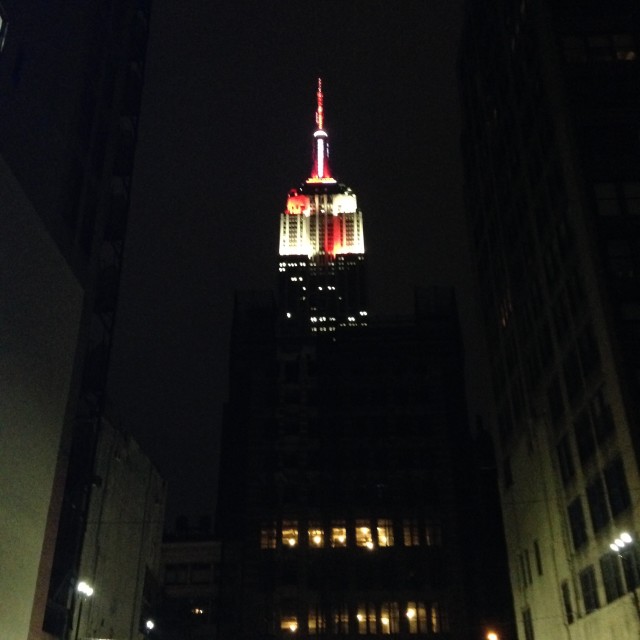 "Empire Night NYC" by Aaron M Thompson PHOTO - $22.77 "Empire Night NYC" stock image