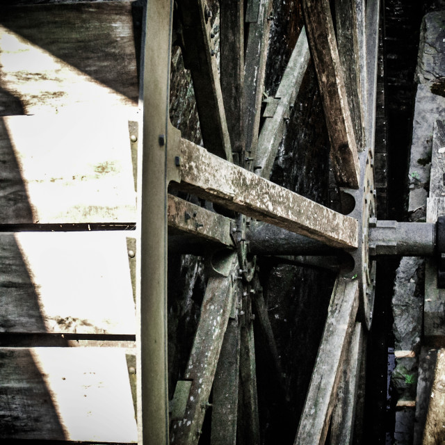 "Water wheel." stock image