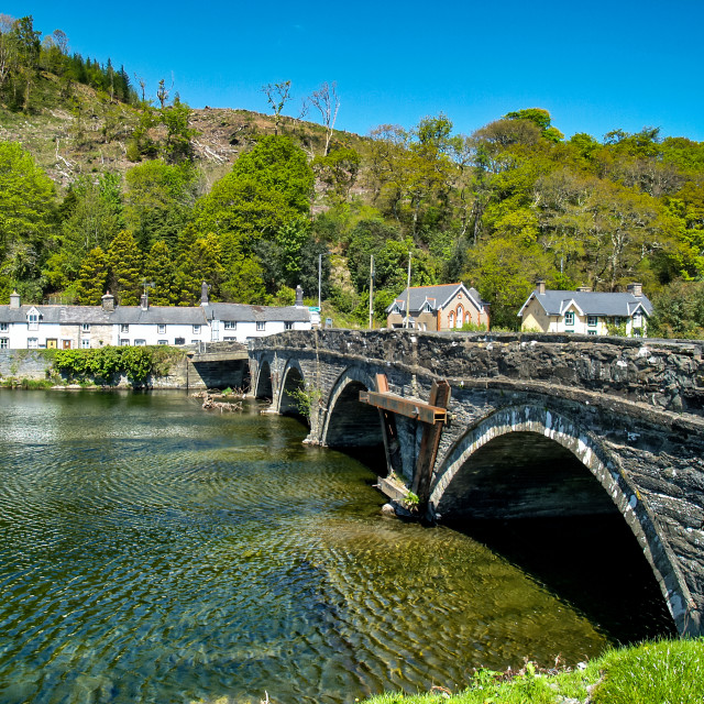 "Dyfi Bridge, Wales." stock image