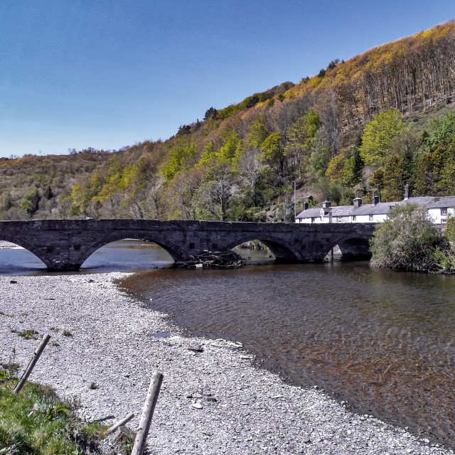 "Old Bridge, Wales." stock image