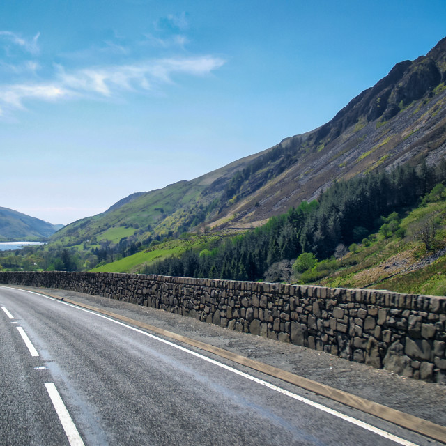 "Road in Snowdonia, Wales." stock image