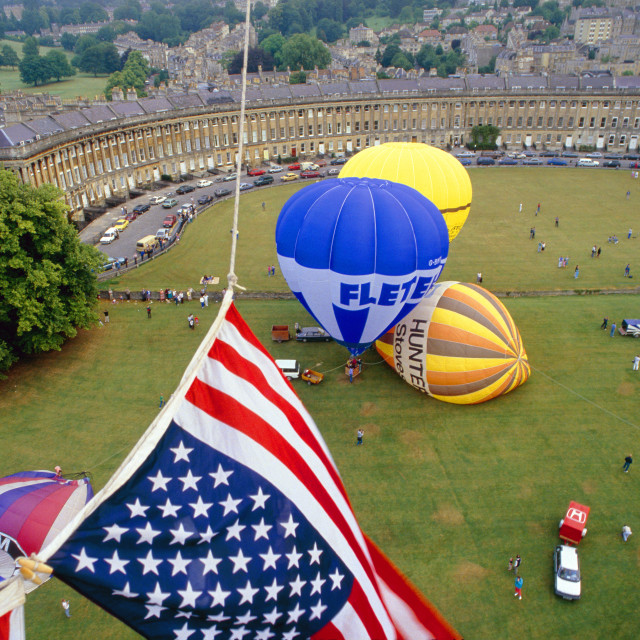 "Balloons Over Bath" stock image