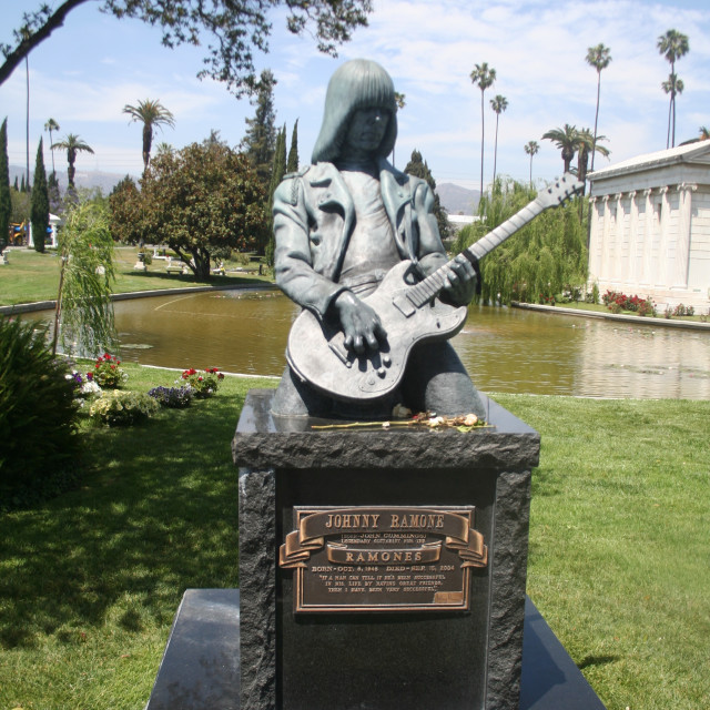 "Close up of Joey Ramone's Grave" stock image