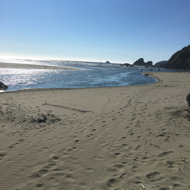 "Looking North to College Cove" stock image