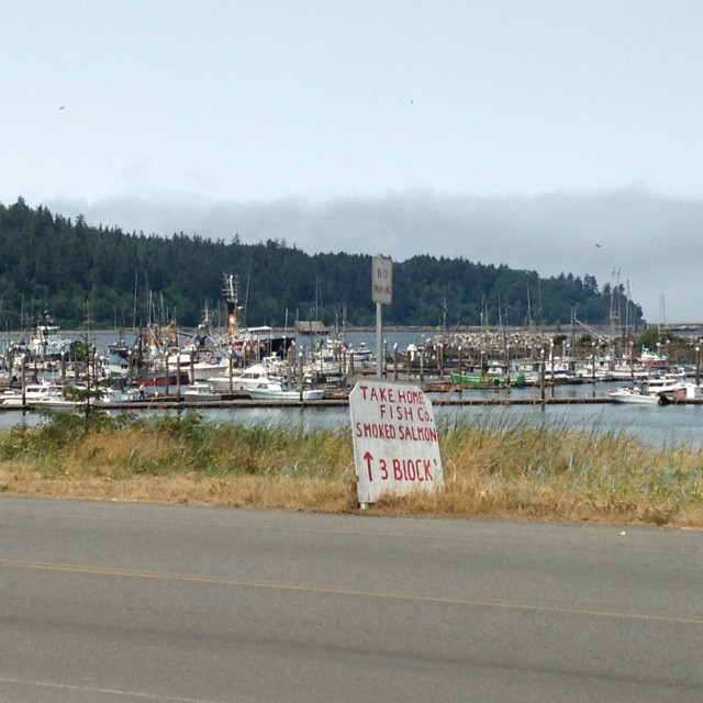 "Neah Bay Harbor, WA" stock image