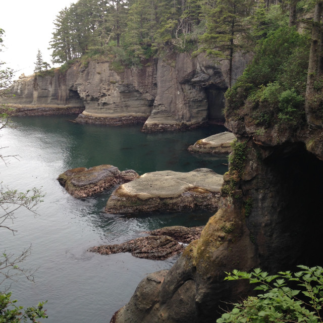 "Coastal inlet- Neah Bay, WA" stock image