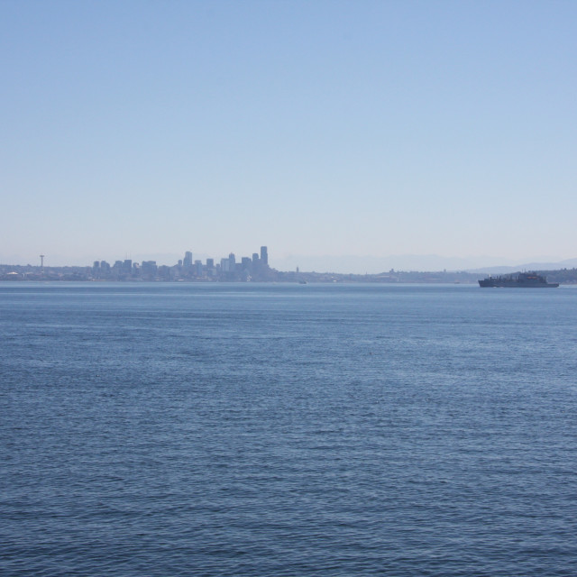 "Emerald City in the distance-Seattle,WA" stock image