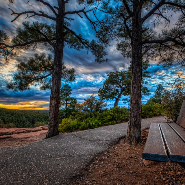 "sunset-mogollon-rim-spring" by Chuck Taylor - £77.82 "sunset-mogollon-rim-spring" stock image