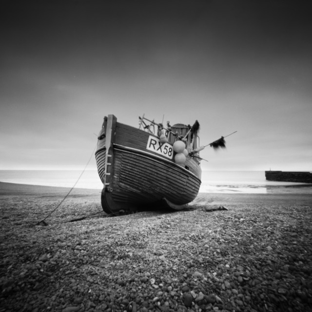 "RX58 Fishing boat - Pinhole photo" by Will Gudgeon Photography - $12.49 "RX58 Fishing boat - Pinhole photo" stock image