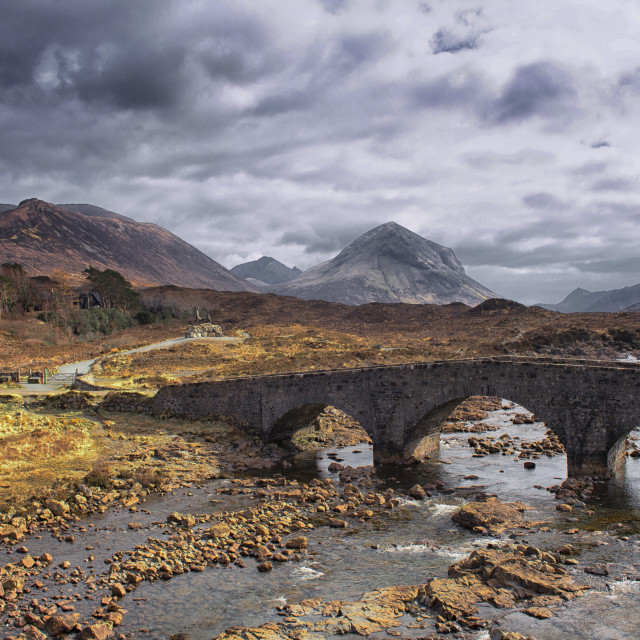 "Sligachan Old Bridge, Isle of Skye" stock image