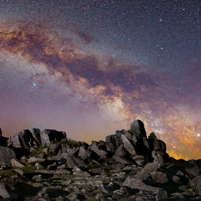 "Higher Tor Milky Way" stock image