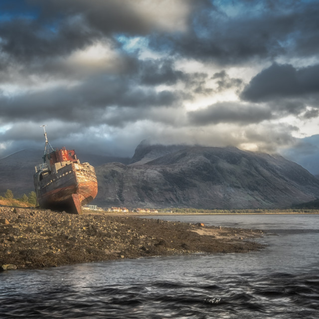 "The Corpach Shipwreck" by Andrew Gray Photography - £20.00 "The Corpach Shipwreck" stock image
