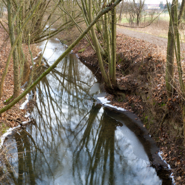 "Winter stream" stock image