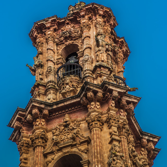 "The bell tower form Santa Prisca and moon" by Expvisual Filmmaking and Photography SAS de CV - $9.88 "The bell tower form Santa Prisca and moon" stock image