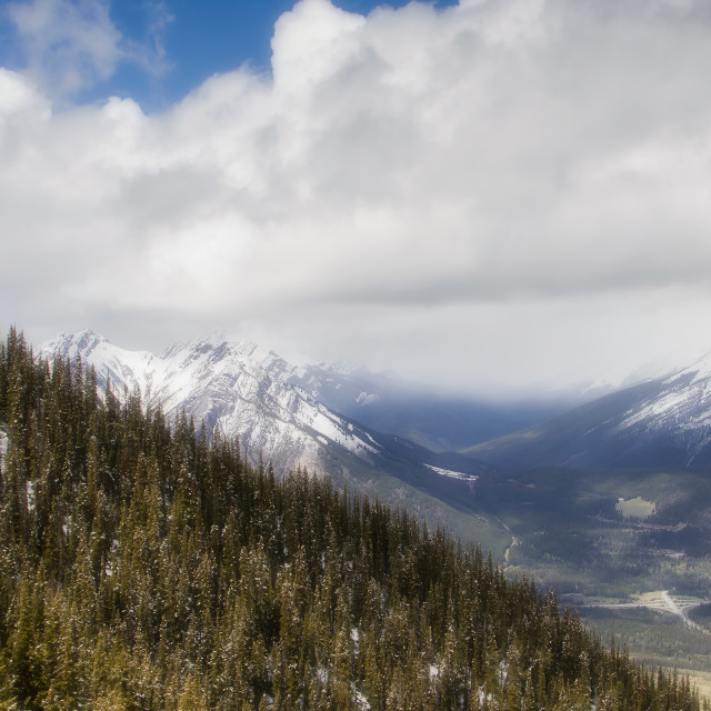 "Sulphur Mountain" by Wes Schulstad - £16.00 "Sulphur Mountain" stock image