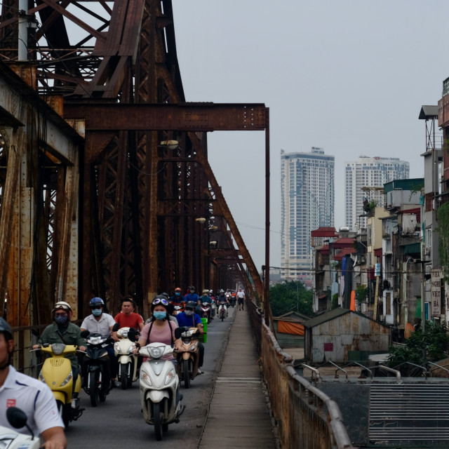 "Street life in Hanoi, Vietnam" stock image